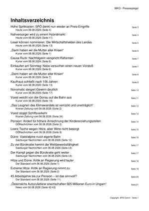 Pressespiegel 20260806