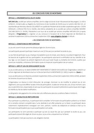 Jeu Concours Foire De Montbard Jv06 08 26