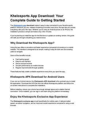 Khelosports App Download Your Complete Guide To Getting Started