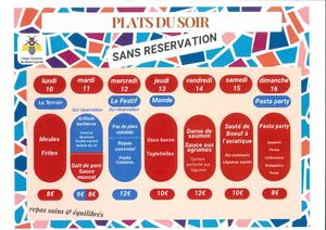 Menu Du 10 Au 16 Août 2026