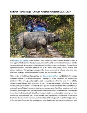 Chitwan Tour Package