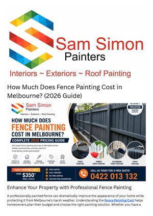 How Much Does Fence Painting Cost in Melbourne? 2026 Expert Pricing Guide