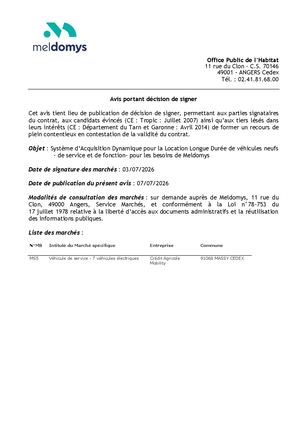 SAD 2 Marché spécifique n°2