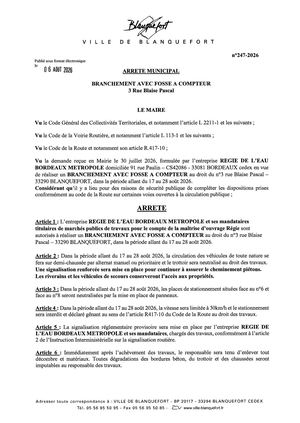 Arrêté n°247-2026