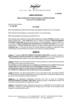 Arrêté n°248-2026