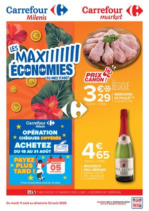 CATALOGUE PROMO CARREFOUR MARKET/ MILENIS GUADELOUPE MAXI ECONOMIE AOÛT 2026