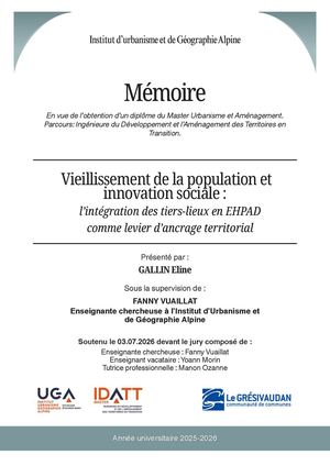 Vieillissement de la population et innovation sociale : l’intégration des tiers-lieux en EHPAD comme levier d’ancrage territorial