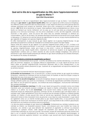 Quel Est Le Rôle De La Regazéification Du Gnl Dans L'approvisionnement En Gaz Du Maroc