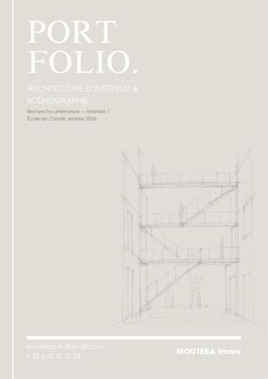 PORTFOLIO - ARCHITECTURE D’INTÉRIEUR & SCÉNOGRAPHIE  - MOUTEBA IMANI