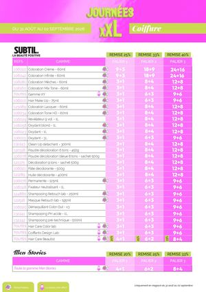 Journées xXL Coiffure - 31 août au 2 septembre