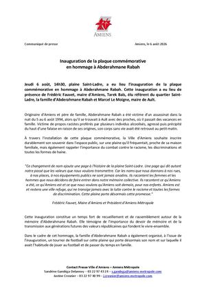 Cp Inauguration De La Plaque Commémorative En Hommage À Abderahmane Rabah