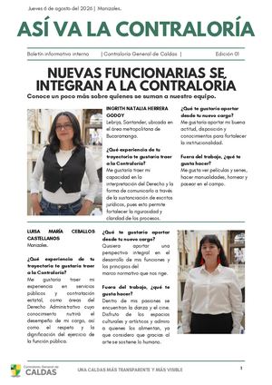 Boletín Informativo Interno #1