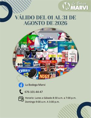 Especiales La Bodega MARVI- Agosto 2026