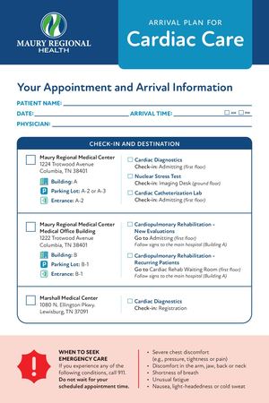 Scheduling Card | Cardiac Services