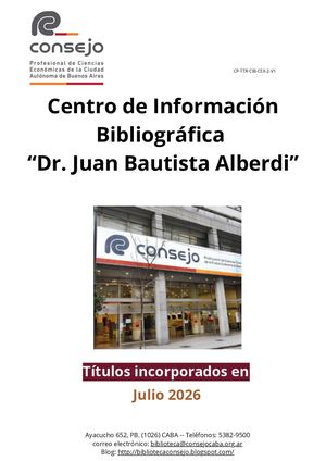 Novedades Bibliográficas 4/26