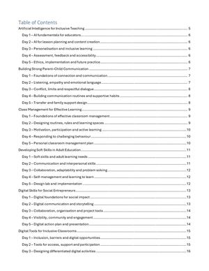 Courses [Table Of Contents]