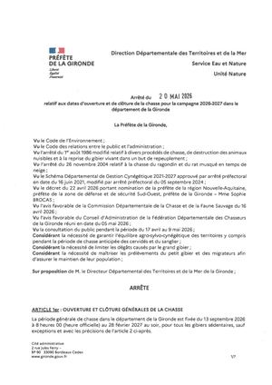 Ap Chasse 2026 2027