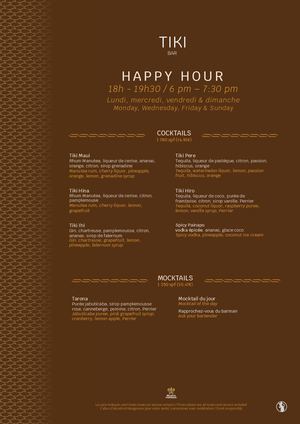 Tiki Bar - Happy Hour - Le Taha'a by Pearl Resorts