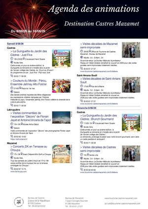 Agenda Des Animations Destination Castres Mazamet Du 8 Au 16 Aout 2026 Compressed