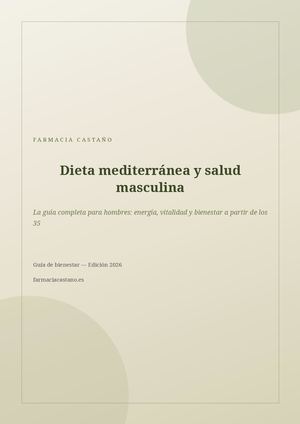 Guía — Dieta Mediterránea Y Salud Masculina