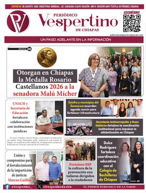 Periodico El Vespertino D Chiapas 06 Agosto