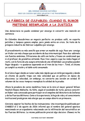 La Fábrica De Culpables