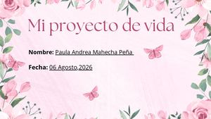 Mi proyecto de vida Paula Mahecha