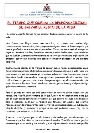 El Tiempo Que Queda