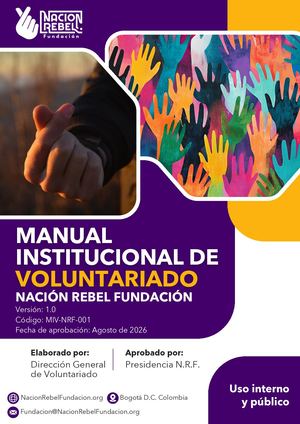 Manual Institucional De Voluntariado NRF