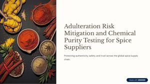 Adulteration Risk Mitigation And Chemical Purity Testing For Spice Suppliers