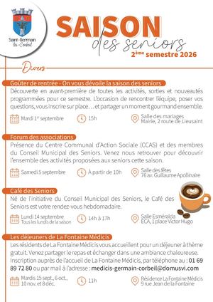 Saison Seniors - 2ème semestre 2026