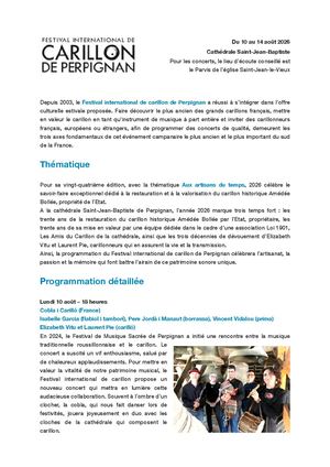 Dossier Presse Carillon Festival 2026