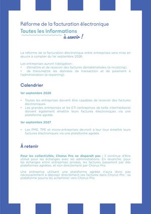 Réforme de la facturation électronique