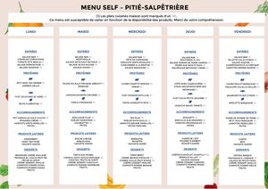 Menu Self Semaine 1 éTé A3 Complet