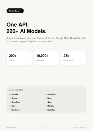 RouterBase — One API for 200+ AI Models