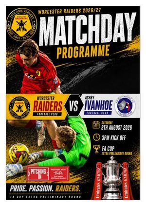 Worcester Raiders Vs Ashby Ivanhoe 8 8 26 Programme