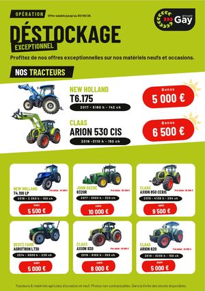 Déstockage matériels 2026