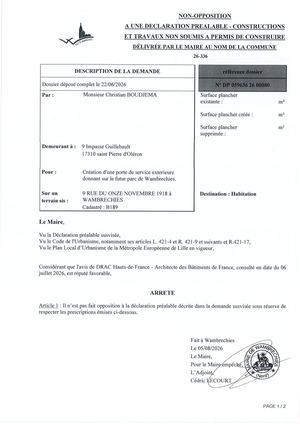 Arrêté 26 336 9 Rue Du Onze Novembre