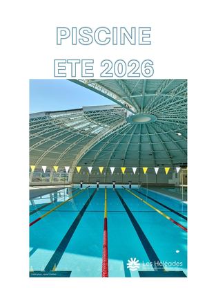 Piscine Ete 2026