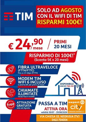Volantino Tim Agosto
