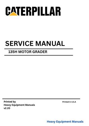 Caterpillar 135H Motor Grader Service Manual PDF
