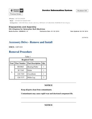 Caterpillar 120M Motor Grader Service Manual PDF