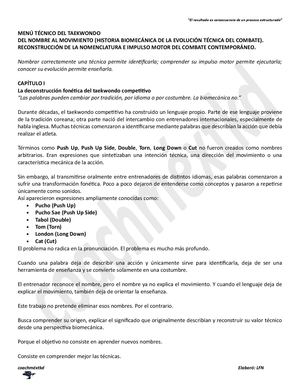 Menú Técnico Del Taekwondo