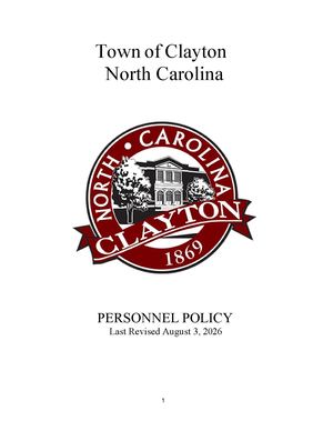 Town of Clayton Personnel Policy
