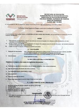 Convocatoria Maestría