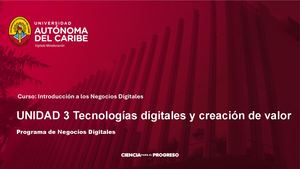 Diapositivas Unidad 3 Tecnologias Creacion Valor