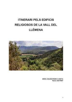 2022 Itinerari Edificis Religiosos Vall De Llémena