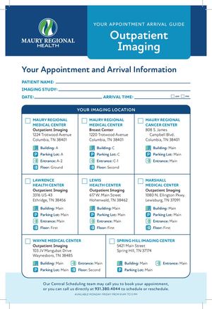 Scheduling Card | Imaging
