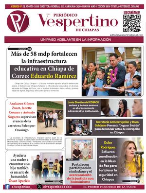 Periodico El Vespertino De Chiapas 07 Agosto