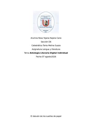 Antología Literaria Digital Individual
